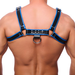 The Red Harness Harnais en cuir Premium Bleu-Noir